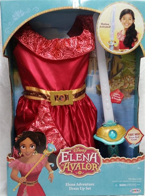 Disney Elena Of Avalor Adventure Dress Up Set Girls Size 4 6x