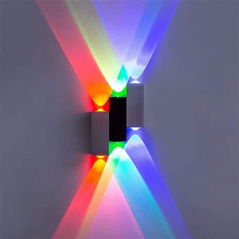 Lightess Up And Down Wall Lights Indoor Modern 6 Led Multi Color Wall
