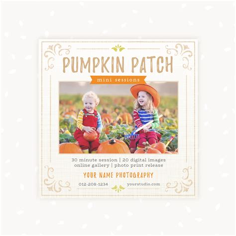 Pumpkin Patch Mini Sessions Template Strawberry Kit
