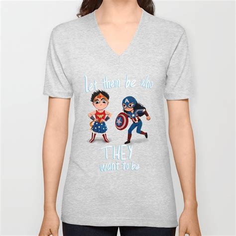 let them be who they want to be v neck t shirt by kathryn wilkins society6