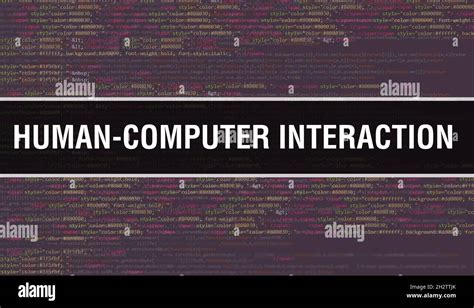 Human Computer Interaction Concept With Random Parts Of Program Code