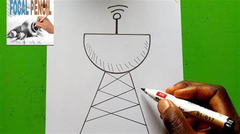 How To Draw A Radar Satellite Dish Step By Step Youtube