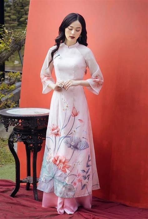 Women Ao Dai Vietnamese Traditional Dress Etsy