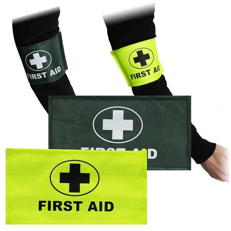 Buy Triple Pack Yellow First Aider Aid Id Identification Armband Badge