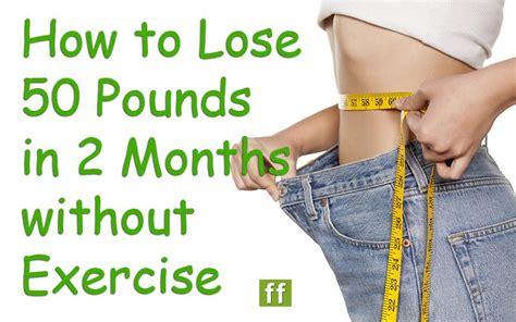 Here's my story on how i lost 50 pounds of fat and got into one of the best shapes of my life. How To Lose 50 Pounds In 1 Month Without Exercise ...