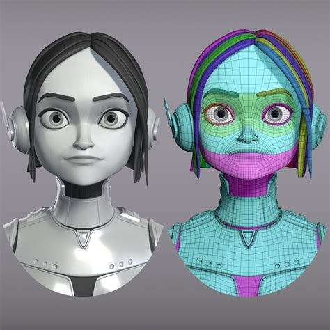 Modello D Personaggio Femminile Dei Cartoni Animati Lisa Base Mesh Turbosquid