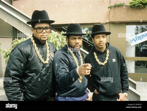 Run Dmc Us Hip Hop Group About 1984 Stock Photo Alamy
