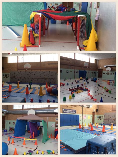 Lesson plans and ideas for elementary pe and health teachers. Scooter city car wash, tunnel, climbing wall, rope swing ...