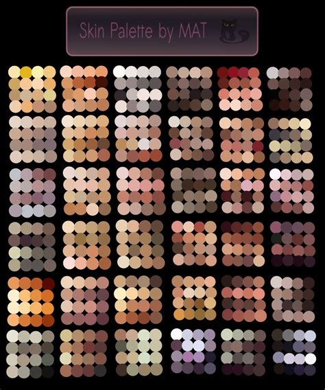 Skin Palette For Mypaint V2 By Meryalisonthompson On Deviantart Skin