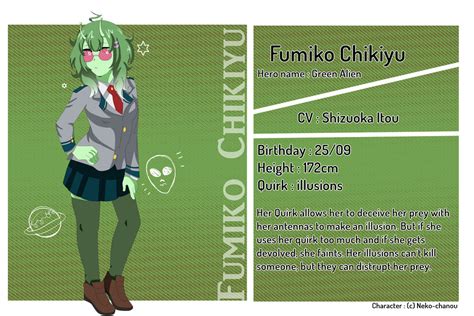 Meet My Oc Fumiko Chikiyu My Hero Academia Oc By Neko Chanou On