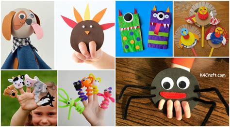 Easy Fun Puppet Crafts For Kids Featured K4 Craft