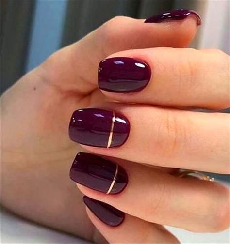 Style Gorgeous Burgundy Nail Color With Designs For Fall Season