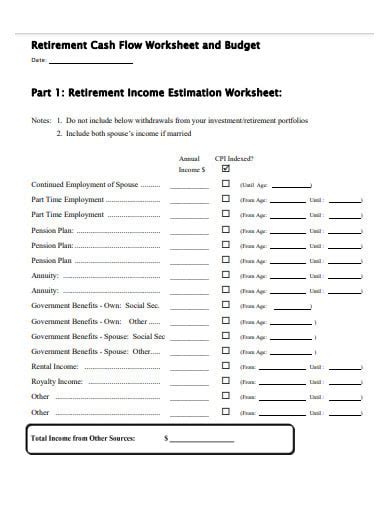 11 Retirement Budget Worksheet Templates In Pdf Doc