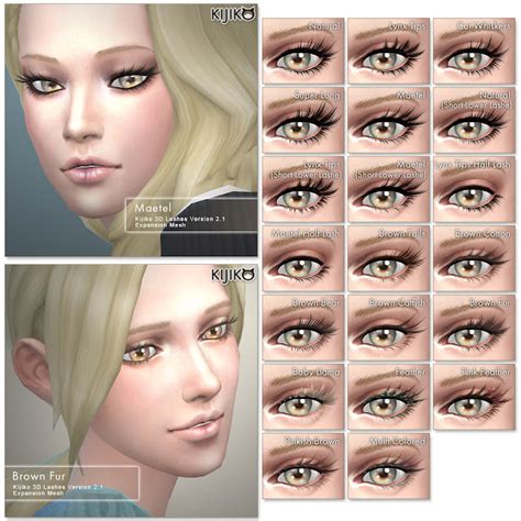 Sims 4 Ccmmmods Kijiko Eyelashes The Best Lashes
