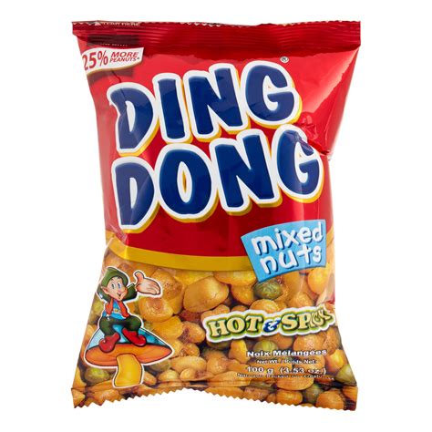 ding dong hot and spicy mix nuts 100 gram