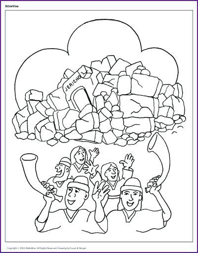 Joshua And The Battle Of Jericho Coloring Page At
