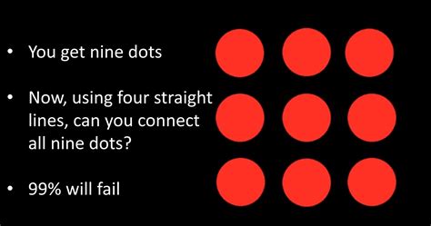 Can you solve this 9 dot puzzle? Can You Connect ALL The Dots Using Four Straight Lines ...