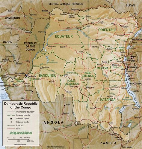 Cartes De La République Démocratique Du Congo Carte