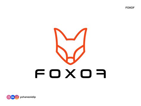 Foxof Line Art Fox Logo By Yohanes Adi Prayogo On Dribbble
