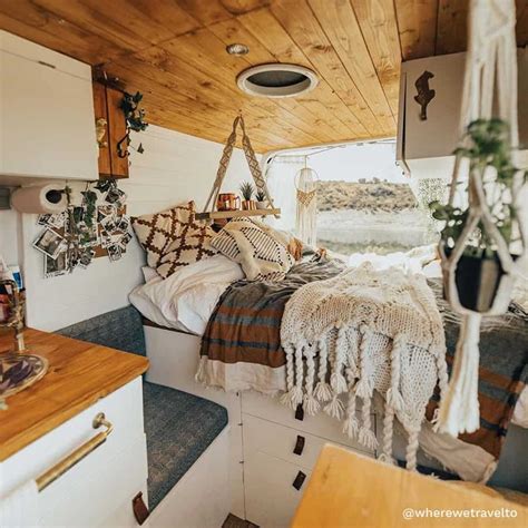 7 Boho Rv Renovations That Will Make Your Bohemian Heart Swoon Tiny House Camper Van Living