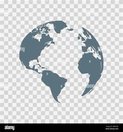 Globe Earth Vector Illustration World Planet In Flat Style Stock