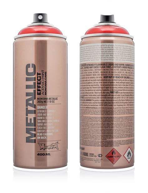 Montana Metallic Effect Spray Paint 400ml Red Emc3020 Spray Paint