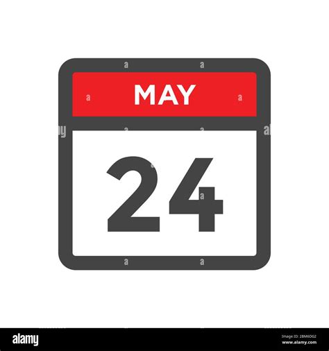 May 24 Calendar Icon Day Of Month Stock Vector Image And Art Alamy