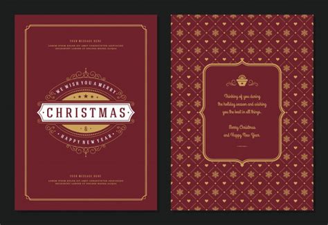 Premium Vector Christmas Greeting Card Design Template