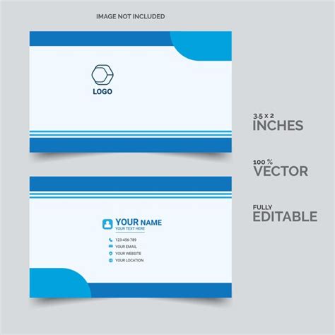 Premium Vector Blue Business Card Design Template
