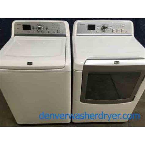 Find the capacity and style washer and dryer you need to help fight everyday tough stains and keep your clothes fresh. Mighty Maytag Bravos XL Washer with Matching Electric ...