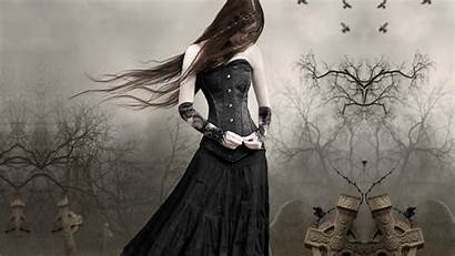 Gothic Goth Dark Alone Vampire Backgrounds Woman
