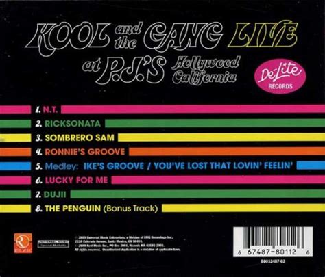 kool and the gang live at p j s reissue 1971 1999
