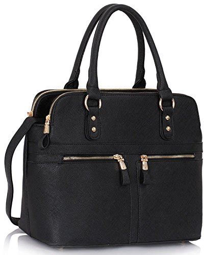 Black Handbags With Compartments