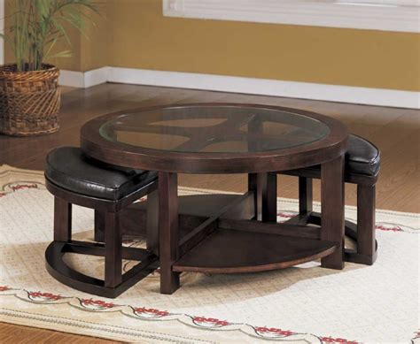 Bring your coffee table into the 21st century with this metal and wood coffee table. Round Coffee Table With Seats Underneath | Roy Home Design