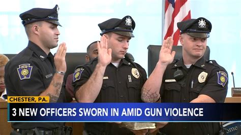 Chester Pennsylvania Welcomes 3 New Officers Amid Gun Violence 6abc