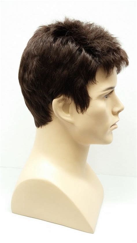 Brown Short Style Mens Wig Synthetic Fashion By Paramountwigs