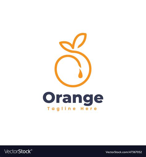 Orange Fruit Logo Template Design Royalty Free Vector Image