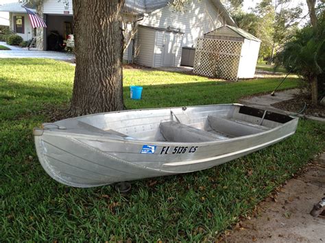Nice Polished 14 Aluminum Jon Boat Perfect For Florida Fishing