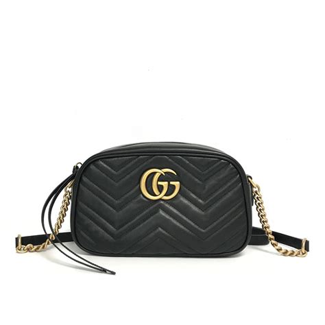 Gucci Black Gg Marmont Small Matelasse Shoulder Bag Oliver Jewellery