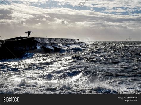 Dramatic Stormy Sea Image And Photo Free Trial Bigstock