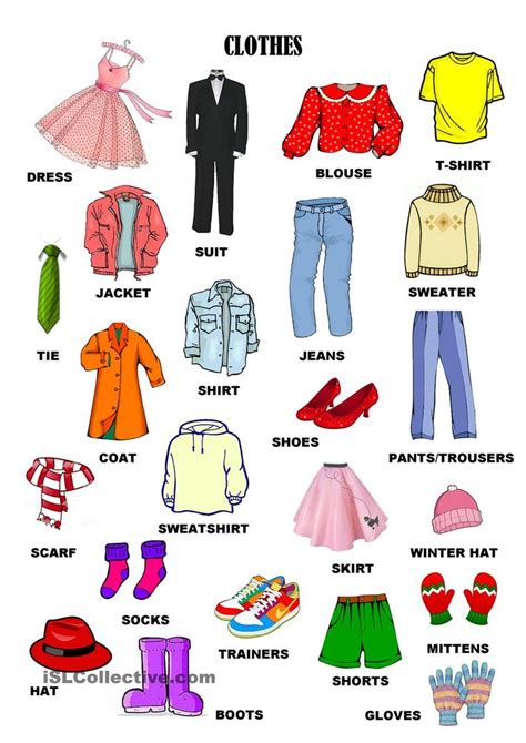 Ebooks can help children develop good reading habits. Clothes, accesories and details *7pages* (With images) | Clothes english vocabulary, English ...