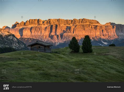 Hut In The Italian Alps Stock Photo Offset