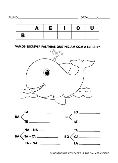 50 Atividades Com A Letra B Para Imprimir Alfabetização 1º Ano