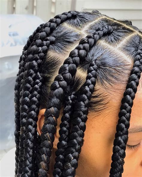 Hairstyles Large Knotless Box Braids If You Need A Protective Style