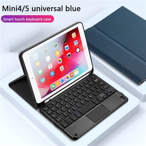 Ipad 79 Bluetooth Keyboard Case With Built In Pencil Holderblue