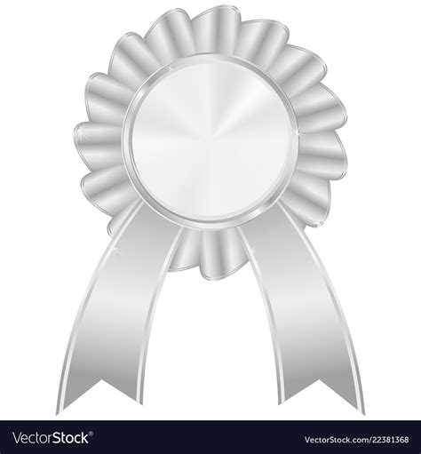 Silver Award Badge Royalty Free Vector Image Vectorstock
