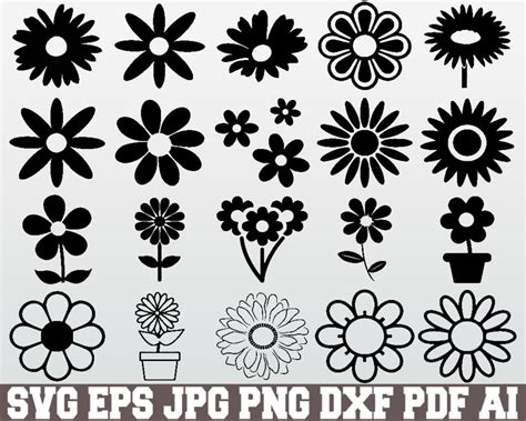 Free Cricut Simple Flower Svg SVG PNG EPS DXF File - Free SVG Cut Files