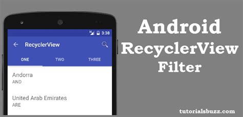 Tutorialsbuzz Android Filter Recyclerview Using Searchview In Java