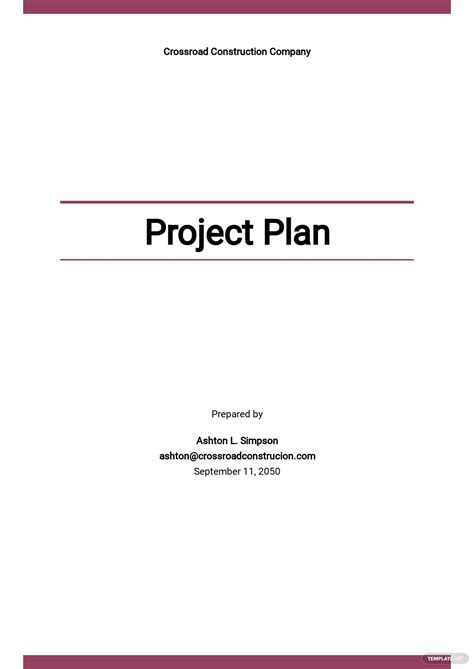 Sample Project Plan