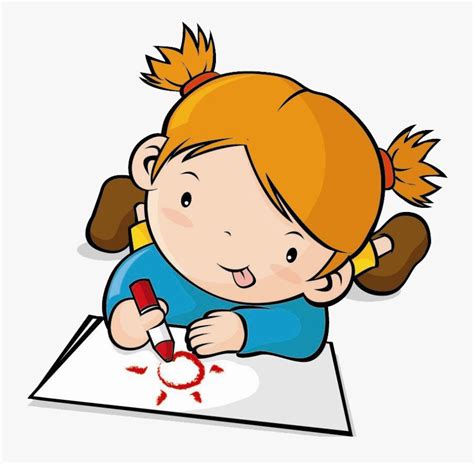 Childrens Drawing Clip Art Cartoon Child Drawing Free Transparent